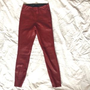 Hard to Find Zara Red Faux Leather Pants